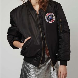 Topshop Finds MA1 NASA Black Bomber Jacket
